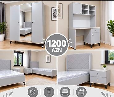 Uşaq/yeniyetmə otağı üçün tam mebel dəsti – 1200 AZN. Dəstək