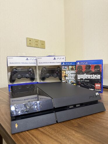 4 gozlu qaz peci: Ps4 fat 500gb+diskler-💿🎮gta,fifa21,wolfenshtein,digital-reddead