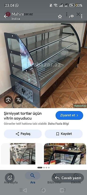 vitrin panel: Şirniyyat və tortlar üçün vitrinq soyuducu - Məhsul tipi: Şüşəli — 1