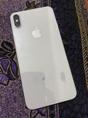 Apple iPhone: IPhone Xs Max, Б/у, 64 ГБ, White Titanium, Чехол