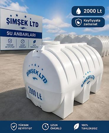 Bak, Plastik, 2000 l l, Yeni, Ödənişli çatdırılma