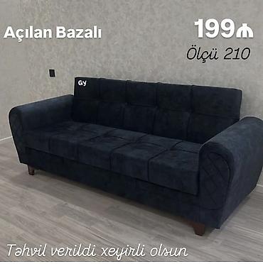 Açılan bazalı divan - Ölçü: 210 sm - Rəng: tünd (qara/qoşqu navy ton) lalafo.az -da Açılan bazalı divan - Ölçü: 210 sm - Rəng: tünd (qara/qoşqu navy ton)