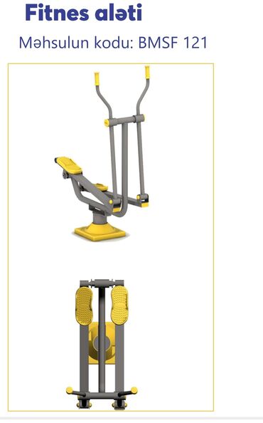 Digər trenajorlar: Açıq hava fitnes avadanlıqları – sarı/qrafit rəng palitrası, metal — 27