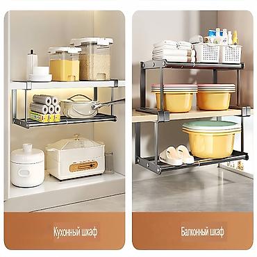 Другие товары для дома: Полка для ванной комнаты Нержавеющая кухонная / ванная полка для — 9