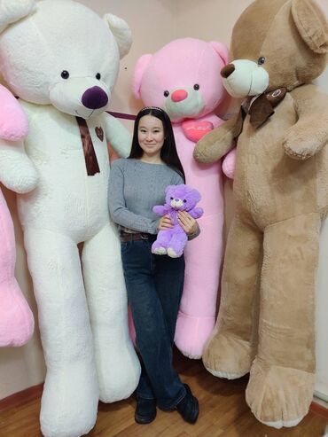 Игрушки: 🧸Огромная мишка 1,8м 🔥🔥🔥 🧸60 см 1000 сом (Бесплатная доставка) 🧸80 — 12
