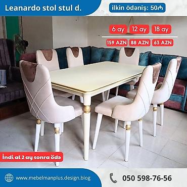 ay: Qonaq otağı üçün, Yeni, Açılan, Kvadrat masa, 6 stul — 4