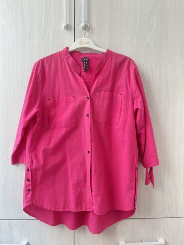 рубашки с цветочным принтом: Рубашка L (EU 40), XL (EU 42), цвет - Розовый