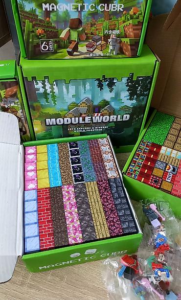 Оюнчуктар: 🧲 Магнитные кубики Minecraft 554 шт + 15 минифигурок- 3950 сом 538 шт — 8