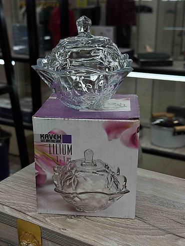 конфетница: Стеклянные сахарницы/конфетницы с крышкой - Бренд: Kaveh (Glass — 5
