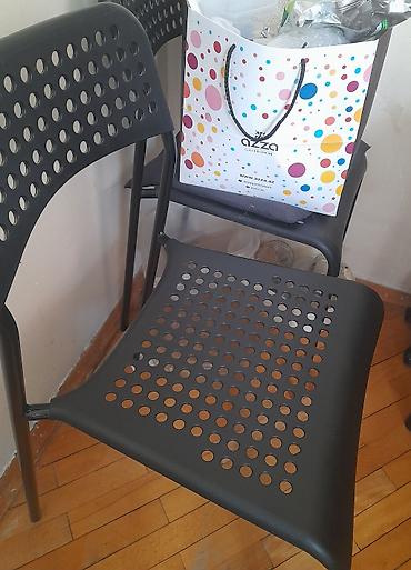 hamam kranti: IKEA Qara yemək/iş masası və 4 əd. stul dəsti Masa: - Rəng: tünd qara — 4