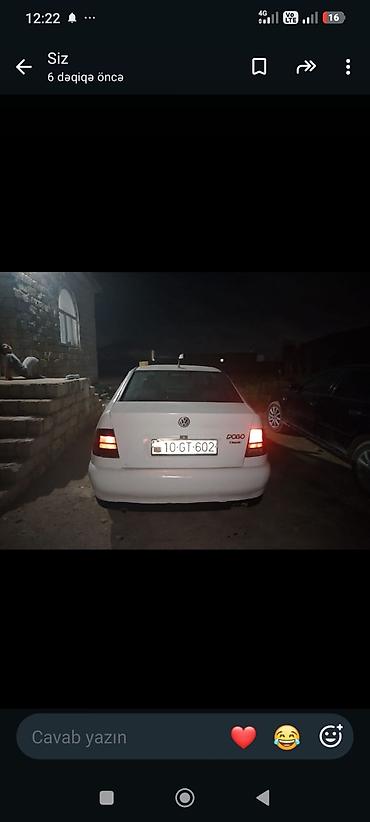 Volkswagen: Volkswagen Polo Classic – ağ rəng, sedan kuzov. Xüsusiyyətlər: - 4 — 4