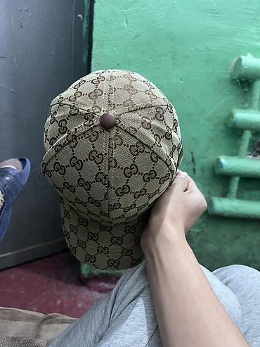 пума кепка мужская: Головные уборы, Gucci, Б/у, цвет - Бежевый, Самовывоз — 4