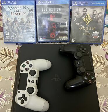 sega oyunları oyna: PlayStation 4 Slim 1 TB Salam, Ev şərayətində istifadə olunub. İçi