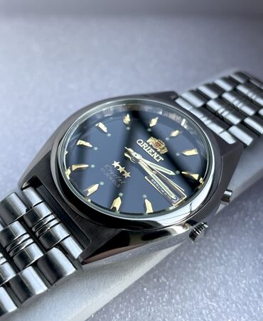 Qol saatları: İşlənmiş, Qol saatı, Orient, rəng - Gümüşü — 7