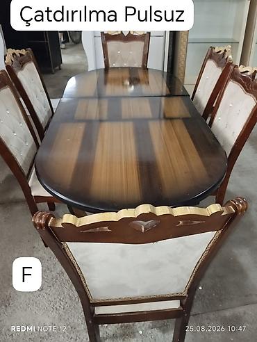 ad günü şamlari: İşlənmiş, Yumru masa, 6 stul — 1