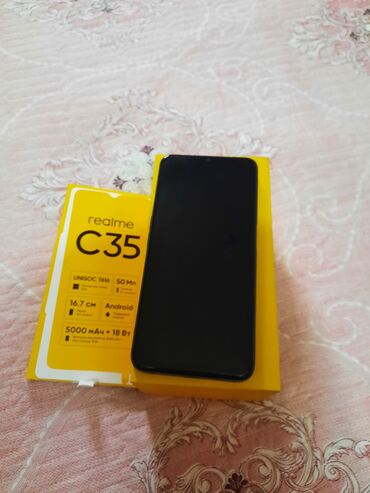 телефон бишкек редми: Realme C35, Б/у, 128 ГБ, цвет - Черный, 2 SIM