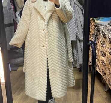 женское пальто бишкек: Пальто, Зима, Искусственный мех, Длинная модель, С поясом, 3XL (EU 46), 4XL (EU 48)