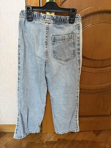 trapez şalvar: Zara Uşaq üçün açıq mavi denim şalvar 7-8-9 yaş təzə kimidir - Model — 2