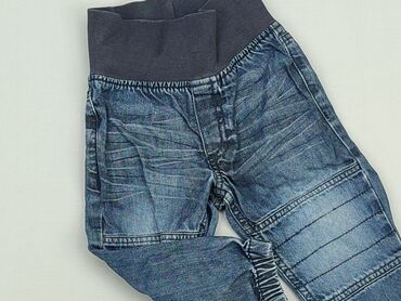 Jeansy: Spodnie jeansowe, H&M, 12-18 m, stan - Zadowalający