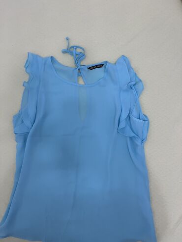 čipkaste bluze: Terranova, M (EU 38), Viscose, Single-colored, color - Turquoise
