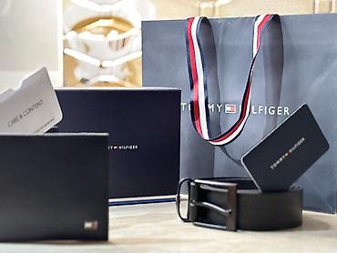 Digər aksesuarlar: Tommy Hilfiger kişi aksesuar dəsti Dəst tərkibi: - Kəmər: Qara rəng — 3