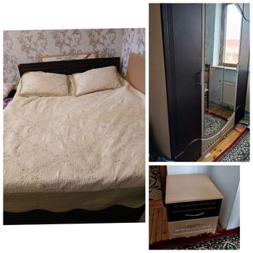 Yataq otağı dəstləri: İkinəfərlik çarpayı, Dolab, 2 tumba, İşlənmiş