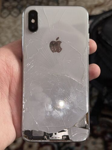 скупка материнских плат: IPhone X, Б/у, 256 ГБ, Серебристый, 62 %