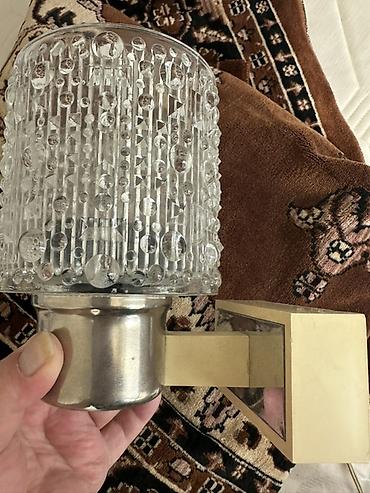 smart light: Настенный светильник (бра) с рифлёным хрустальным плафоном, СССР. В — 3