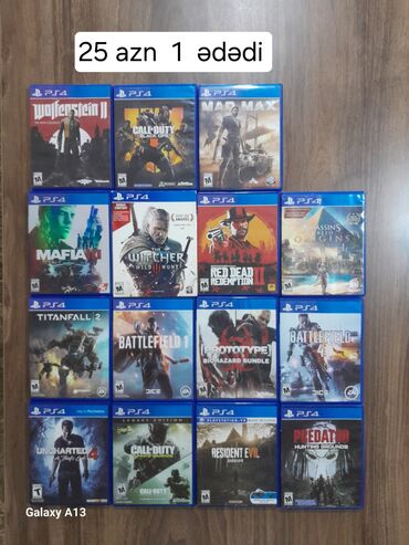 PS4 (Sony Playstation 4): PS 4 oyun diskləri satıram - 25 azn 1 ədədi . Qiymət sonudur aşagı