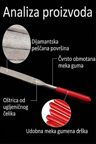 Turpije: Komplet od 10 dijamantskih turpija raznih oblika — 5