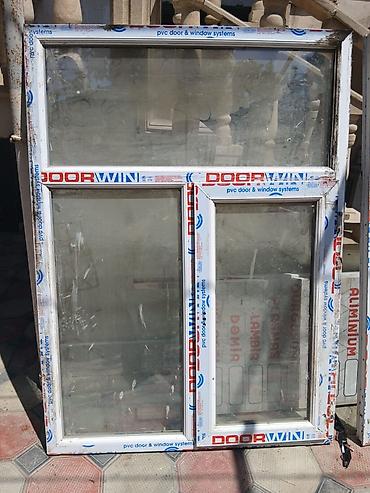 plastik qapilar: PVC pəncərə və qapılar dəsti Tərkib: - Ağ rəngli PVC pəncərə blokları — 4