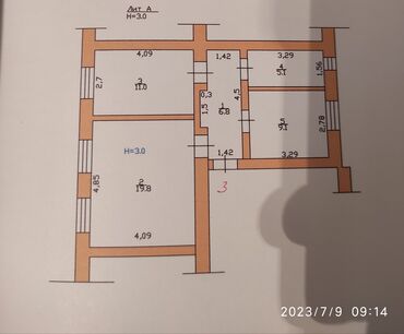 дом двух этажный: 2 комнаты, 52 м², Сталинка, 1 этаж