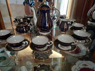Çay dəstləri və servizlər: Çay dəsti, rəng - Göy