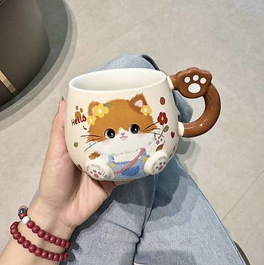 круша: Кружка «Котик с лапками» — яркая керамическая кружка с объемным — 5