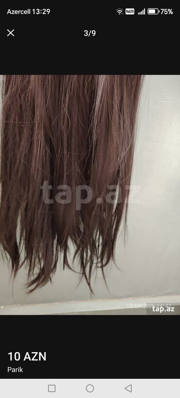 Təbii saçlar, pariklər: Taxma saçlar, Süni, İşlənmiş — 4