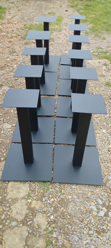 Postolja za stolove: Metalna postolja za stolove, donja ploca 450x450x5mm, stub 80x80 — 7