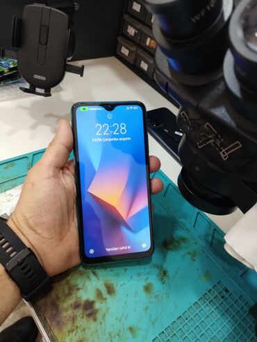 islenmis notebook qiymetleri: Redmi 9T, 128 GB, rəng - Göy, Barmaq izi, İki sim kartlı, Face ID