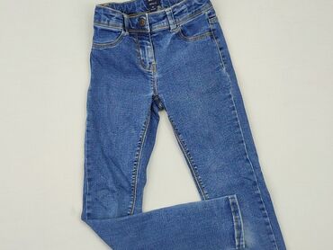 spodnie wysoki stan jeansy: Spodnie jeansowe, 7 lat, 116/122, stan - Dobry