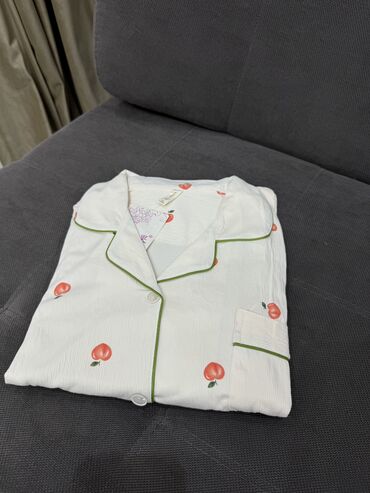 рубашки белые: Домашний костюм, Муслин, Осень-весна