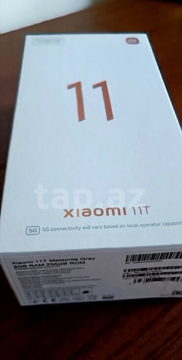 11t pro: Xiaomi 11T, 256 GB, rəng - Boz, 
 Zəmanət, Face ID