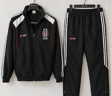azar 514tkl: Beşiktaş 1903 temalı kişi idman dəsti (jaket + şalvar) - Rəng: qara — 2