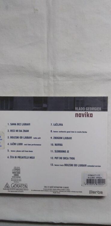 Knjige i stripovi: Cd domaca zabavna muzika,cena za kom. II — 19