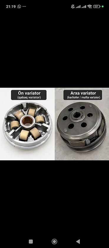 ses bogcu: Skuter üçün variator dəsti - Ön variator (qabaq variator): rulonlu — 1