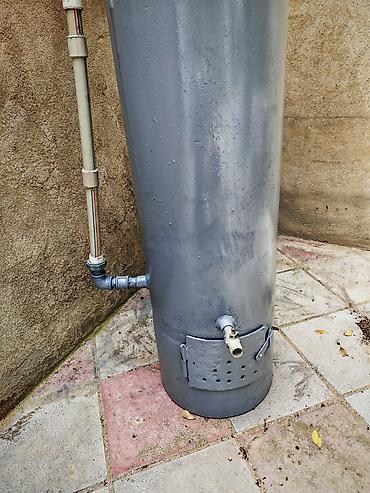 Soba tipli su qızdırıcısı (samovar tipli “kolonka”) Həm elektirik