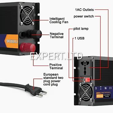 İnverterlər: Yeni Inverter, 3000-5000 Vt, 12 - 220 volt, Ödənişli çatdırılma, Ünvandan götürmə, Rayonlara çatdırılma — 5