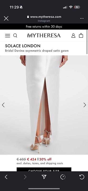 xonca satisi: Solace London – Bridal Davina asimmetrik drapeli atlas don - Rəng — 6