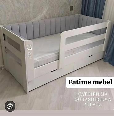 Təknəfərlik uşaq çarpayıları: Oğlan və qız üçün, Yeni, Çarpayı, Matras ilə, Siyirməli — 1