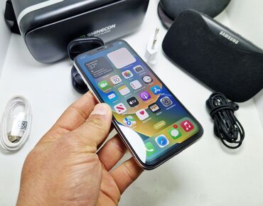 Apple iPhone: IPhone X, Б/у, 64 ГБ, Белый, Чехол, В рассрочку, 100 % — 10