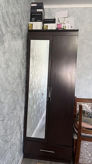 Шкаф-купе/распашной для одежды, темный венге. - Двухстворчатый