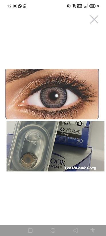 Eynəklər: Rəngli kontakt linzalar dəsti Qab+Pinset+30ml su+linza cəmi 25 yox — 4